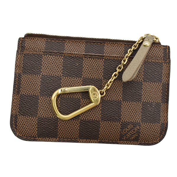 LOUIS VUITTON Trunks and Bags Damier Ebene Key Pouch Brown