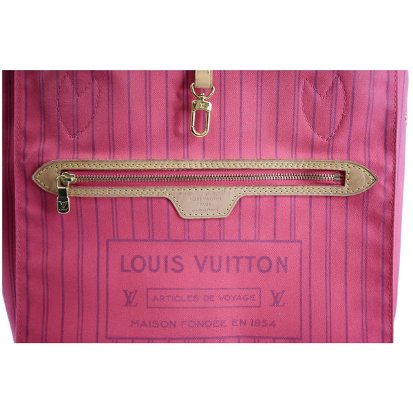 LOUIS VUITTON V Neverfull MM Monogram Canvas Shoulder Bag Brown