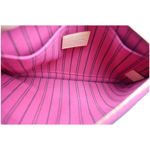 LOUIS VUITTON Neverfull GM Monogram Canvas Pochette Wristlet Pouch Fuchsia