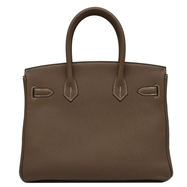 HERMES Birkin 25 Togo Leather Tote Bag Etoupe