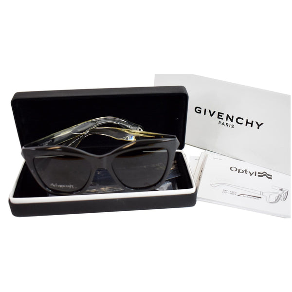 GIVENCHY GV 7008/S AM3 53 Square Women Black Sunglasses Grey Lens