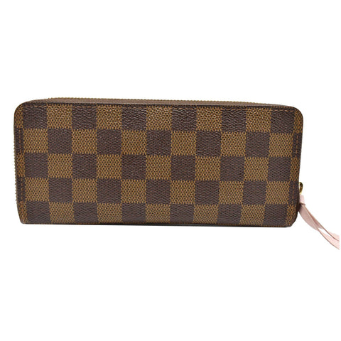 LOUIS VUITTON Clemence Damier Ebene Wallet Brown