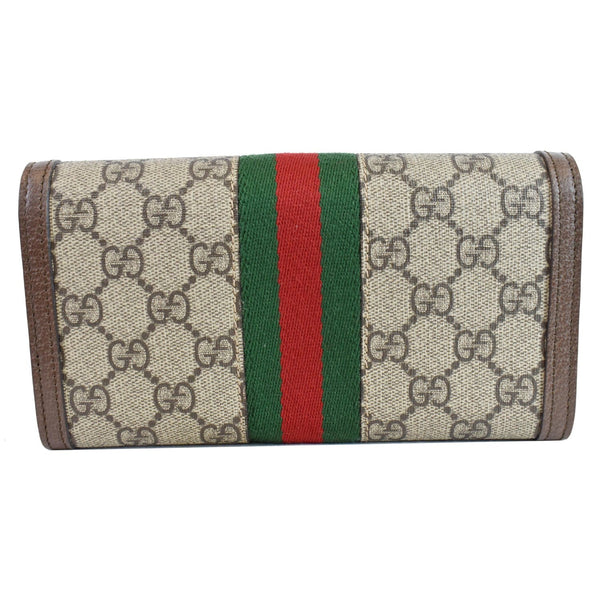 GUCCI Ophidia GG Continental Supreme Canvas Wallet Beige 523153