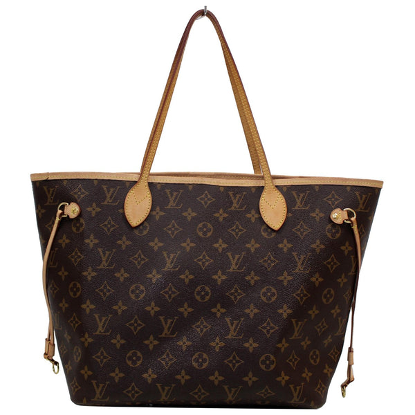 LOUIS VUITTON Neverfull MM Monogram Canvas Tote Shoulder Bag Brown