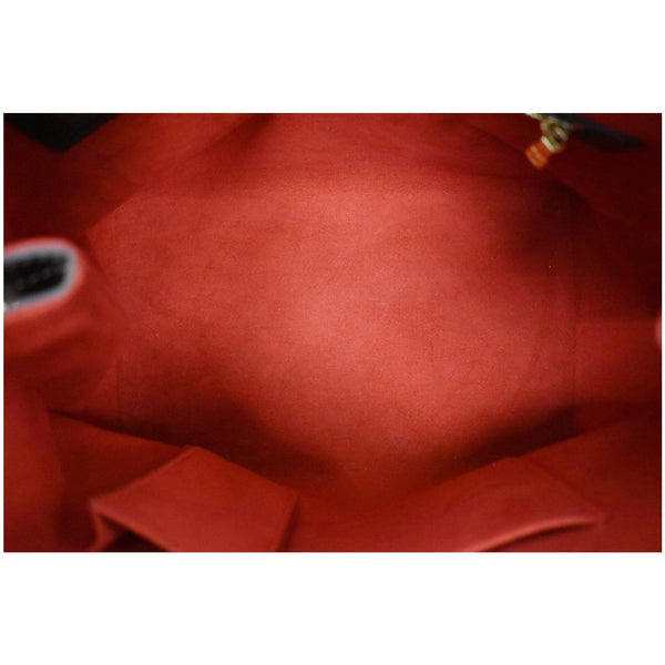 Louis Vuitton Hampstead PM Damier Ebene Shoulder Bag - red interior view