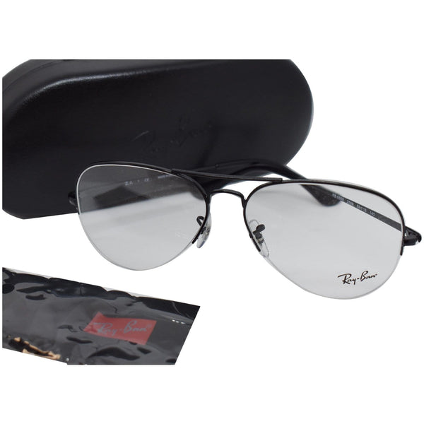 Ray-Ban RX6589 2509 59 Aviator Gaze Eyeglasses Polished Black/Demo Lens