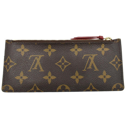 LOUIS VUITTON Felicie Zippered Monogram Canvas Insert Pouch Brown