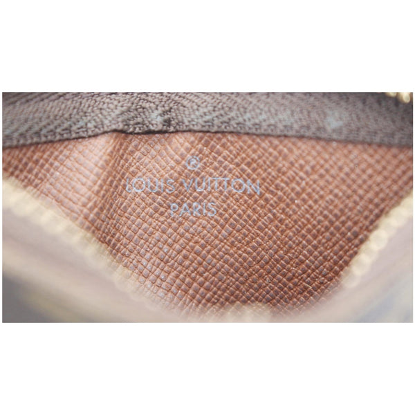 LOUIS VUITTON Pochette Key Cles Monogram Canvas Coin Case Brown
