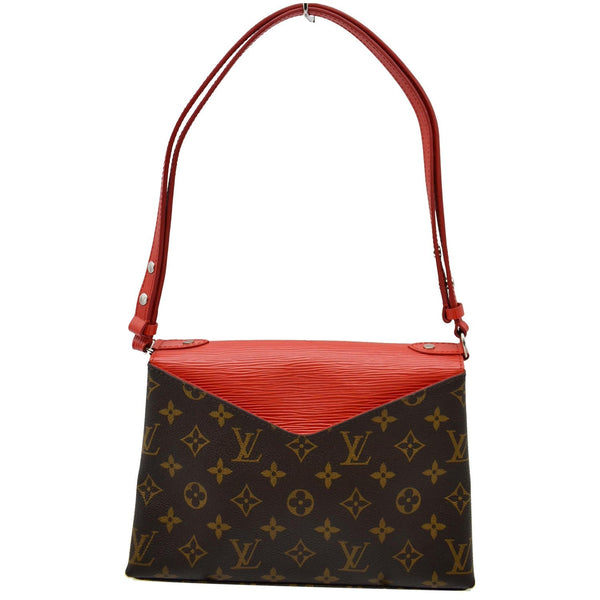 LOUIS VUITTON Saint Michel Monogram Epi Leather Shoulder Bag Red