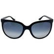 RB4126 601/3F 57 Cats 1000 Black Sunglasses Blue Gradient Lens