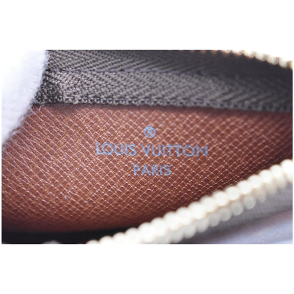 LOUIS VUITTON Pochette Key Cles Monogram Canvas Coin Case Brown