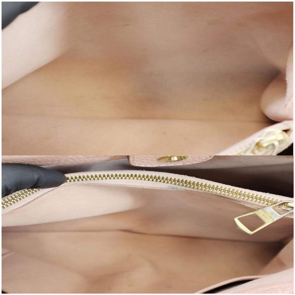 Louis Vuitton Brittany Damier Ebene Leather Tote Bag roomy interior