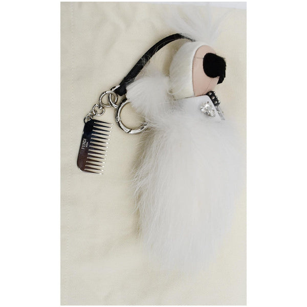 FENDI Karl Lagerfeld Stainless Steel Keychain White