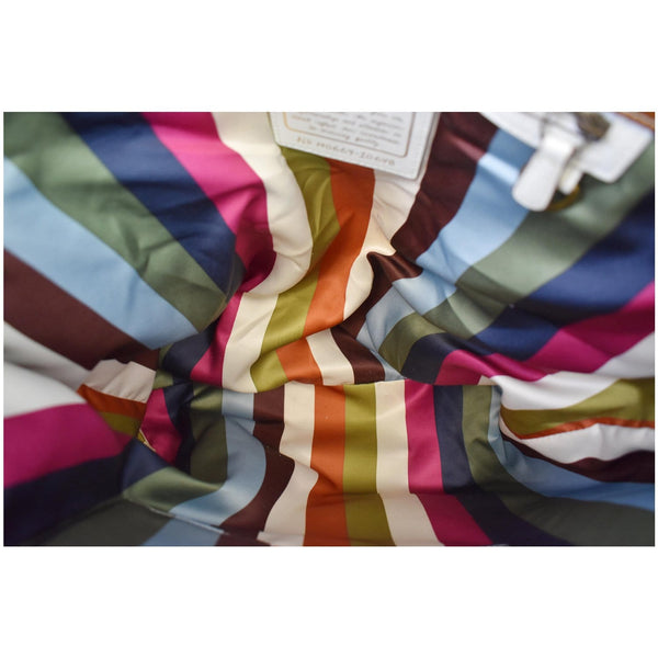 COACH MO669-10648 Canvas Embossed Leather Tote Bag Brown/Ivory