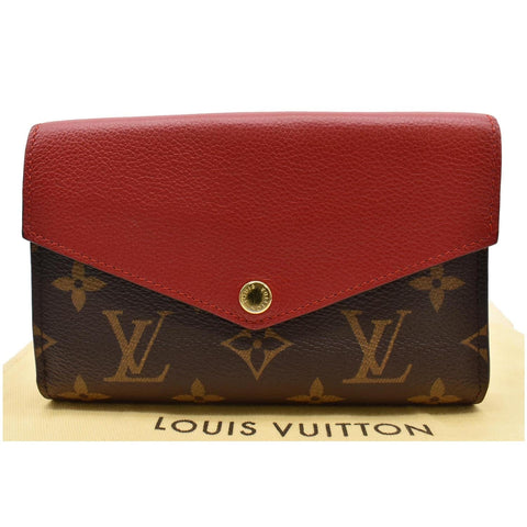 LOUIS VUITTON Pallas Compact Monogram Canvas Wallet Cerise