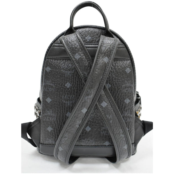 MCM Stark Classic Small Visetos Canvas Backpack Bag Black