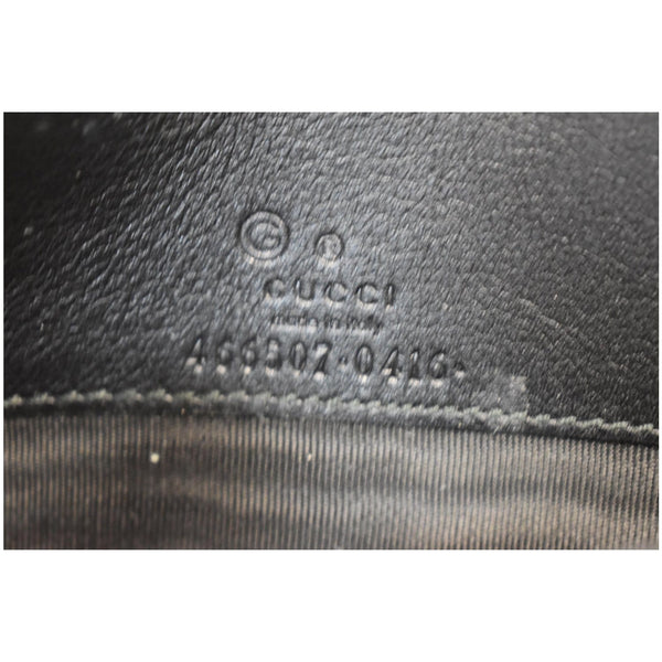 GUCCI GG Micro Guccissima Leather Crossbody Wallet Black 466507