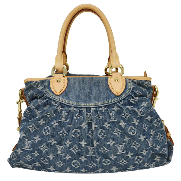 LOUIS VUITTON Cabby MM Monogram Denim Shoulder Bag Blue