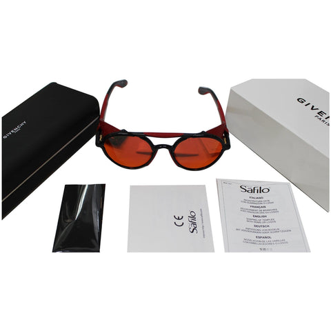 Givenchy GV 7038/S TFD/UZ 50 Unisex Sunglasses Red Mirrored Lens