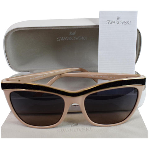 SWAROVSKI SK0075-F 72B 57 Women Sunglasses Smoke Gradient Lens