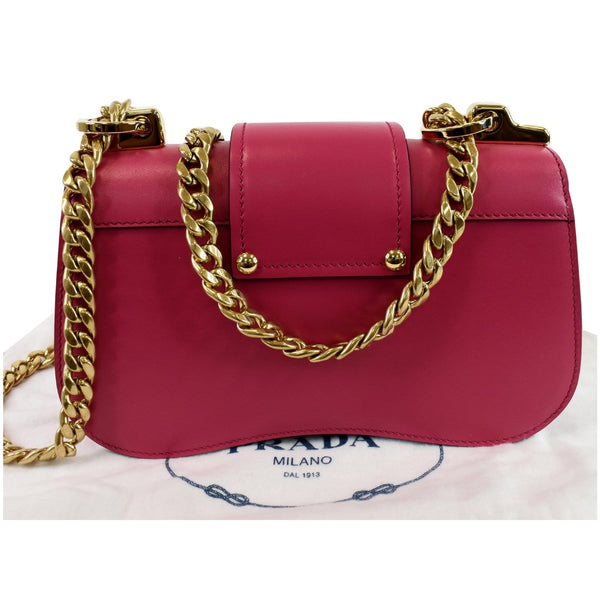 PRADA City Sidonie Small Leather Crossbody Bag Magenta