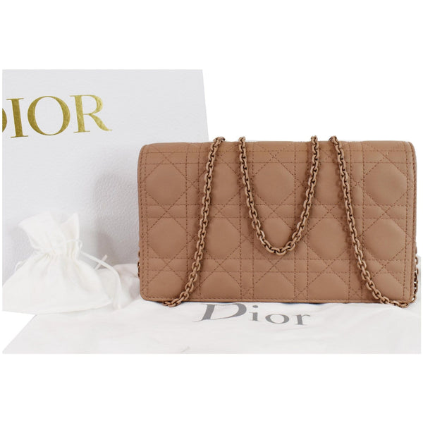 CHRISTIAN DIOR The Lady Dior Calfskin Chain Pouch Bag Blush Ultramatte - Final Sale