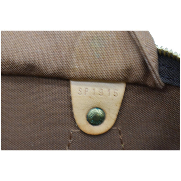 LOUIS VUITTON Speedy 40 Monogram Canvas Satchel Bag Brown