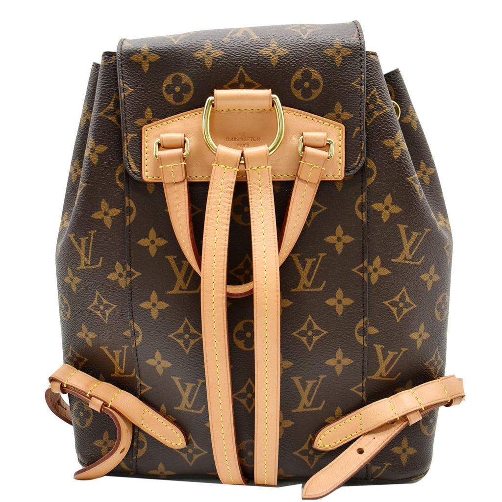 Montsouris cloth backpack Louis Vuitton Brown in Cloth - 33841136