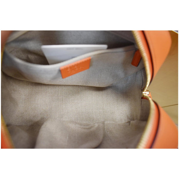 GUCCI Microguccissima Small Leather Crossbody Bag Orange 510289