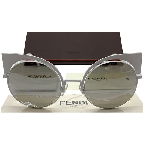 Fendi Women White Sunglasses full rim style lenese