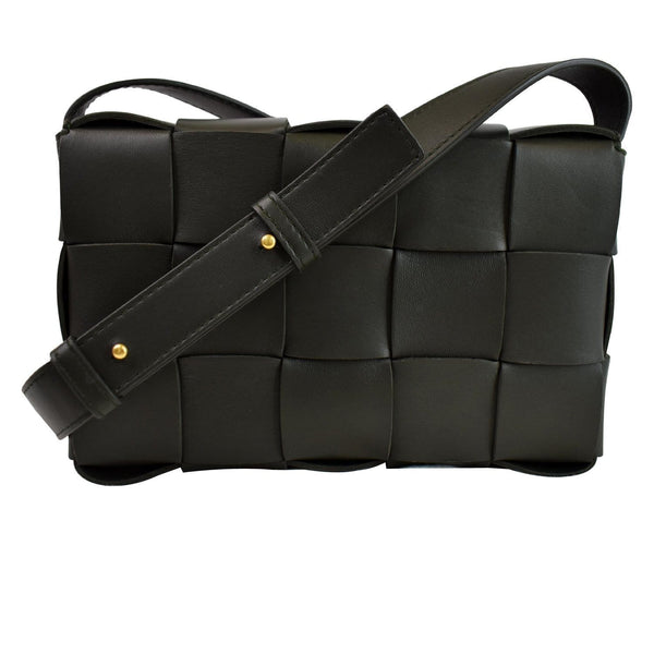 BOTTEGA VENETA Cassette Maxi Lambskin Crossbody Bag Olive