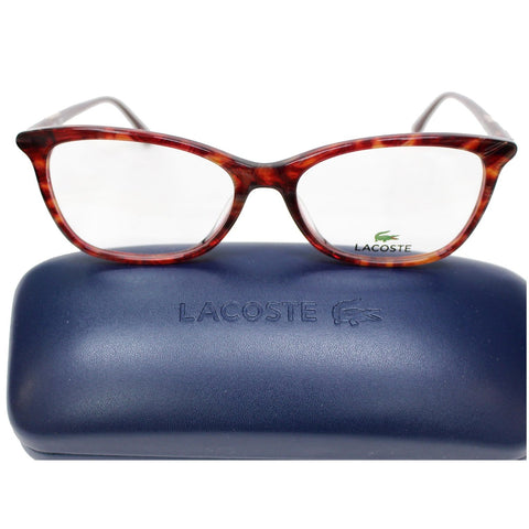 Lacoste L2791 615 54 Women Red Striped Frame Eyeglasses Demo Lens