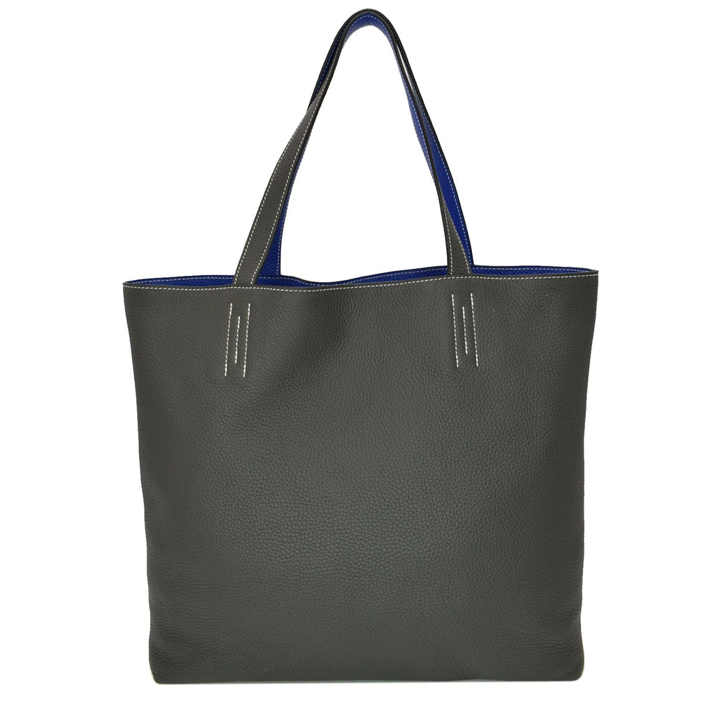 HERMES Double Sens 36 Reversible Taurillon Clemence Tote Bag