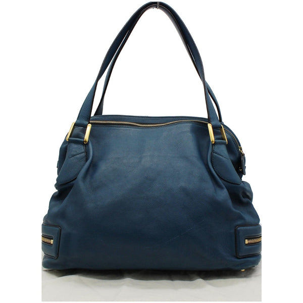 CHLOE Cary Zipped Leather Tote Bag Blue