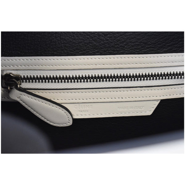 CELINE Mini Luggage Smooth Leather Tote Bag White