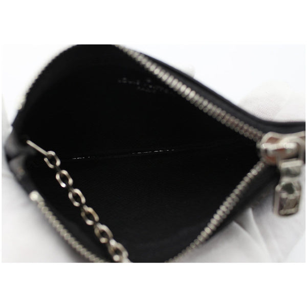 LOUIS VUITTON Pochette Key Cles Damier Graphite Coin Case Black