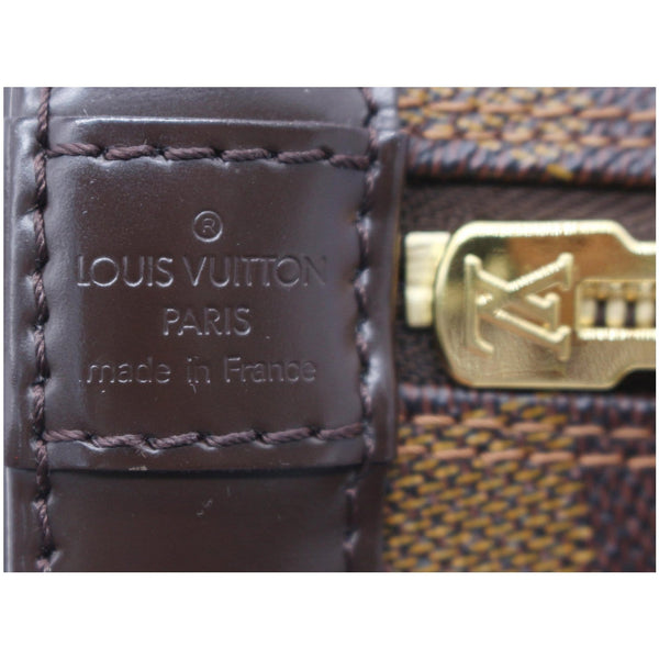 LOUIS VUITTON Alma BB Damier Ebene Satchel Crossbody Bag Brown