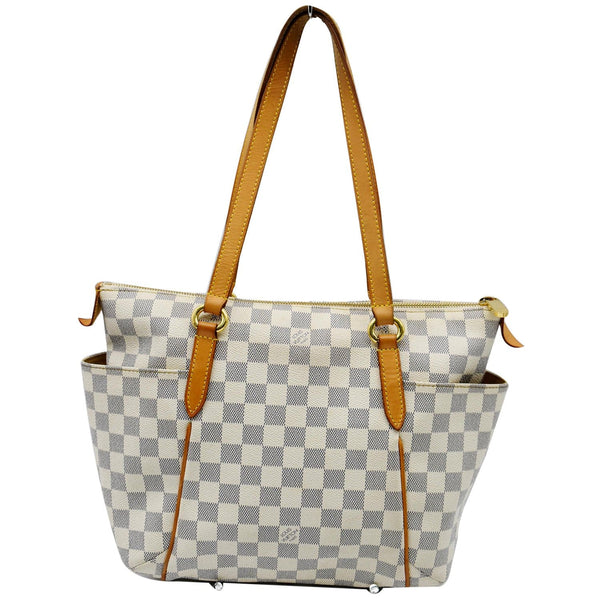 LOUIS VUITTON Totally PM Damier Azur Shoulder Bag White