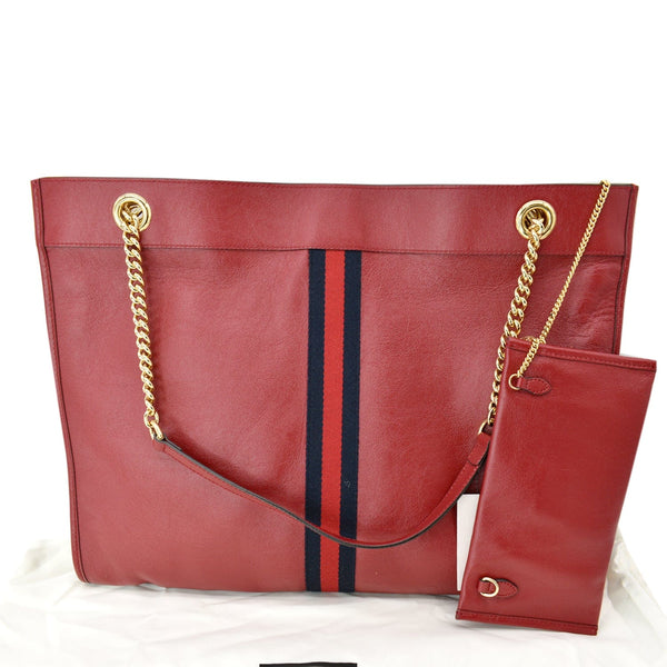GUCCI Rajah Large Leather Tote Shoulder Bag Red 537219 - Hot Deals