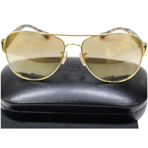 COACH HC7059 Pilot Sunglasses Gold Flash Gradient Lens - Final Sale