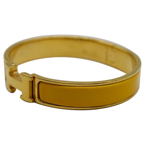 HERMES H Clic Clac Bangle Bracelet Gold