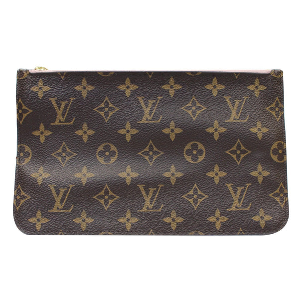 Louis Vuitton Pochette Wristlet Pouch Brown backside