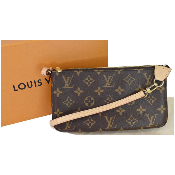 LOUIS VUITTON Pochette Accessories Monogram Canvas Pouch Bag Brown