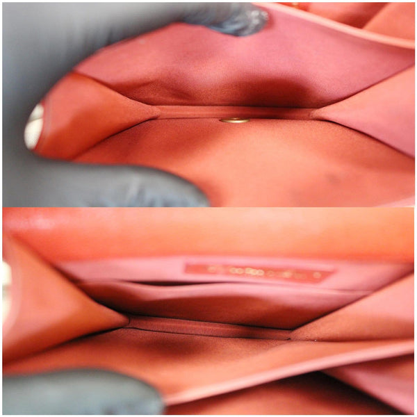 Chanel North South Boy Quilted Caviar Leather Bag interior