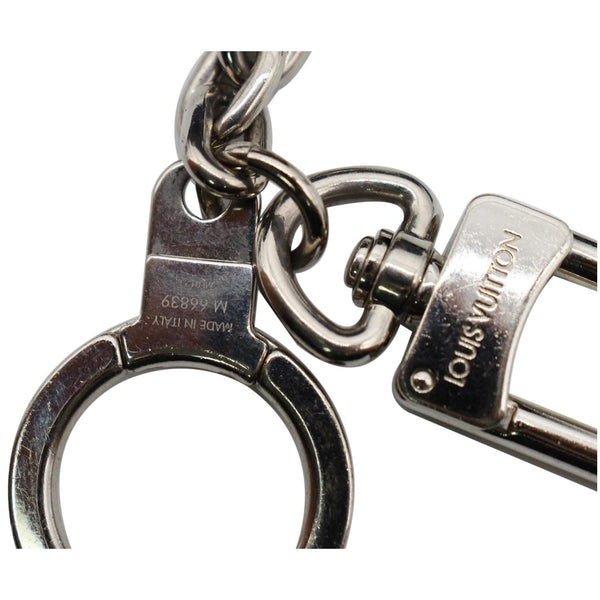 LOUIS VUITTON LV Initiales Key Holder Bag Charm Navy Silver