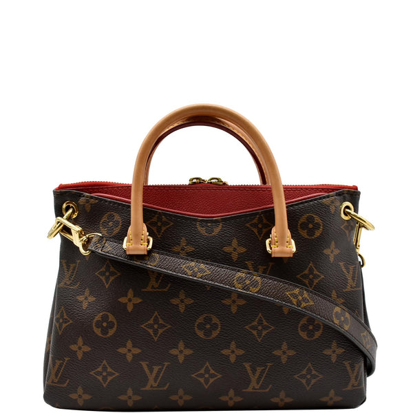 LOUIS VUITTON Pallas BB Monogram Canvas Satchel Crossbody Bag Brown