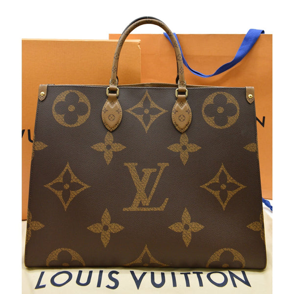 LOUIS VUITTON Onthego GM Giant Monogram Canvas Tote Shoulder Bag Brown - Hot Deals