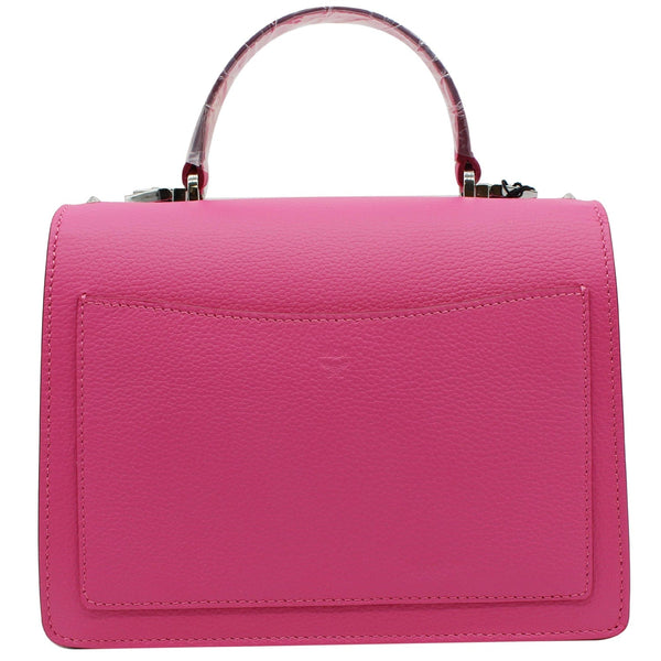 MCM Patricia Studded Leather Satchel Bag Pink