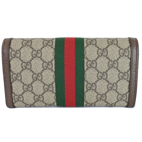 Gucci Ophidia GG Continental Supreme Canvas Wallet Beige 523153