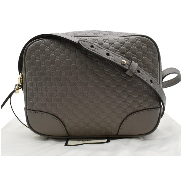 GUCCI Bree Mini GG Guccissima Leather Crossbody Bag Grey 449413